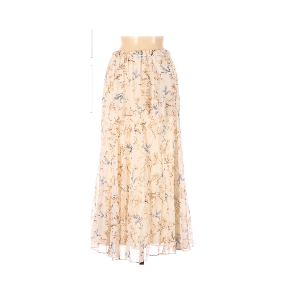 DREW floral maxi skirt